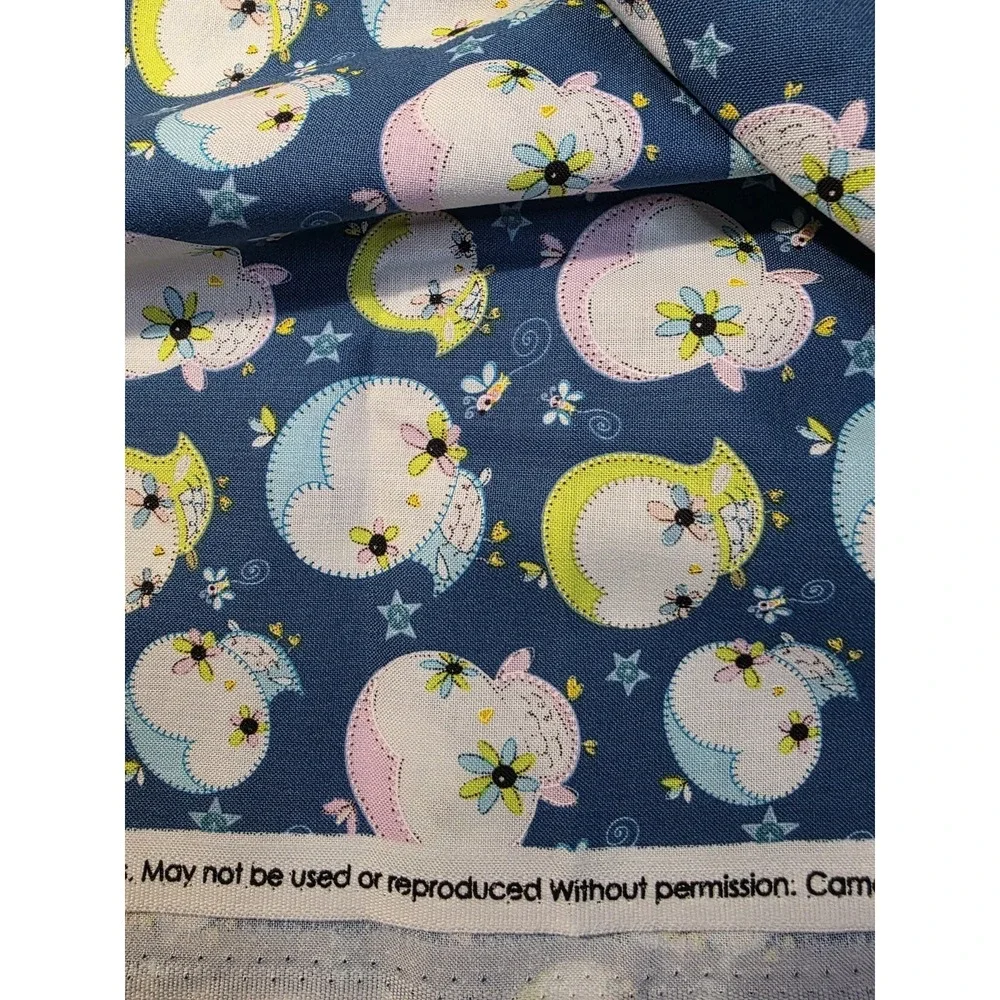 DREAM A LITTLE DREAM HEATHER ROSAS CAMELOT FABRIC WHIMSICAL  OWLES 1 1/4 YD F26